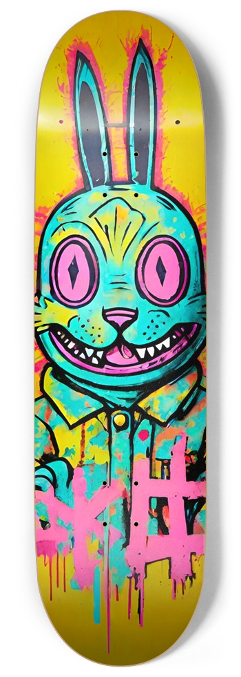 ADHD DISTURBED RABBIT PUNK DECK 01 9 Inch Skateboard