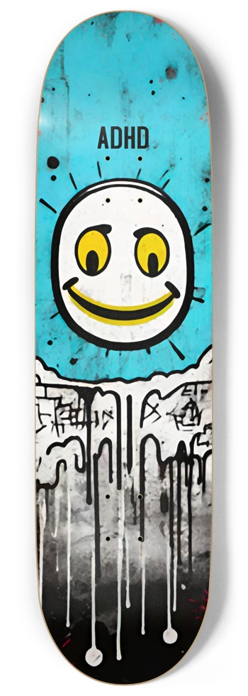 ADHD HAPPY PILLS DECK 01 9 Inch Skateboard