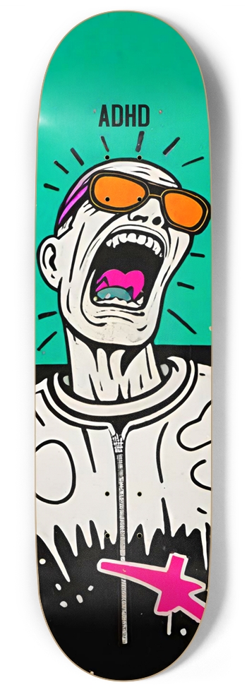 ADHD PATIENT ZERO PUNK DECK 01 9 Inch Skateboard