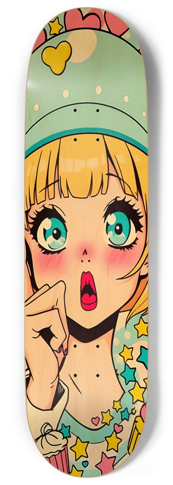 WOW ANIME MANGA GIRL RETRO POP 01 9 Inch Skateboard