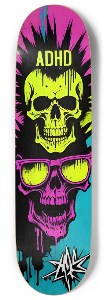 ADHD RETRO DECK 01 9 Inch Skateboard