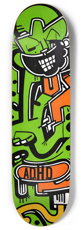ADHD RETRO PUNK DECK 01 9 Inch Skateboard