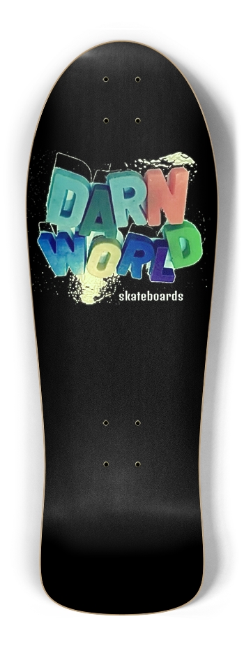 DW SKATEBOARDS Black 10.25” Glowgo Old School Shape
