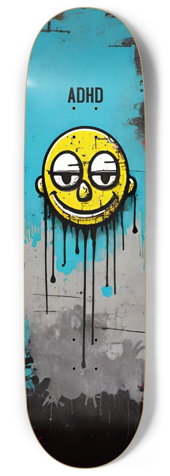 ADHD SMILE PUNK DECK 01 9 Inch Skateboard