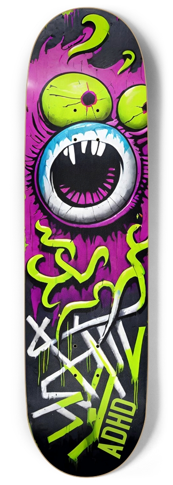 ADHD SPAGHETTI DECK 01 9 Inch Skateboard