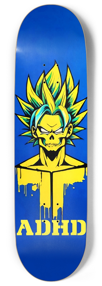 ADHD SUPER SAIYAN PUNK RETRO DECK 01 9 Inch Skateboard