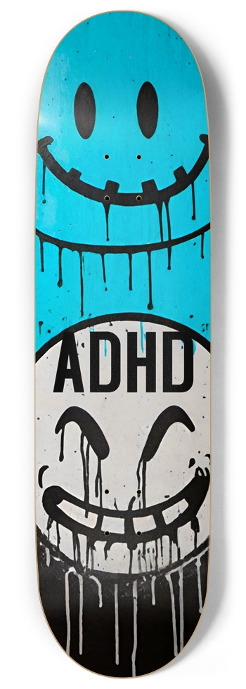 ADHD TRIPPY DECK 01 9 Inch Skateboard