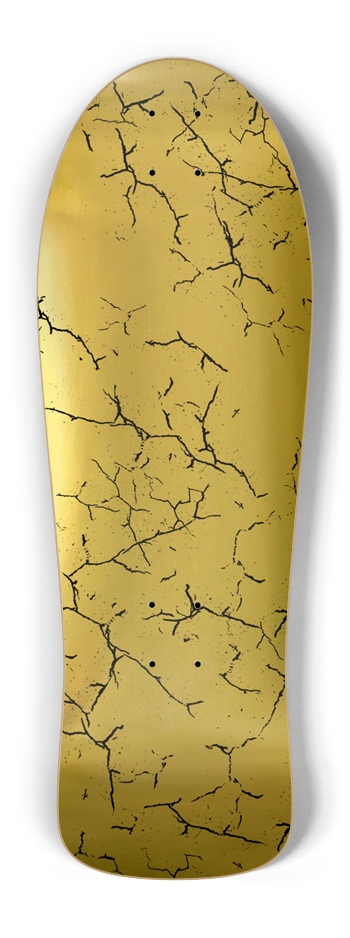 Cracked Gold Old School Shape