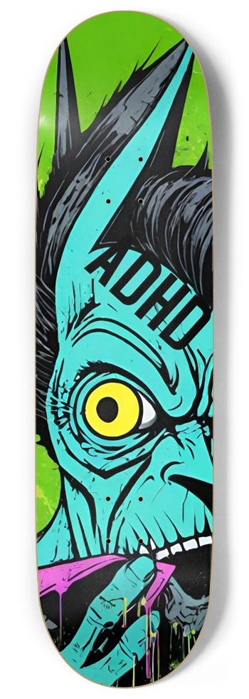 ADHD SHOCKER STREET DECK 01 9 Inch Skateboard