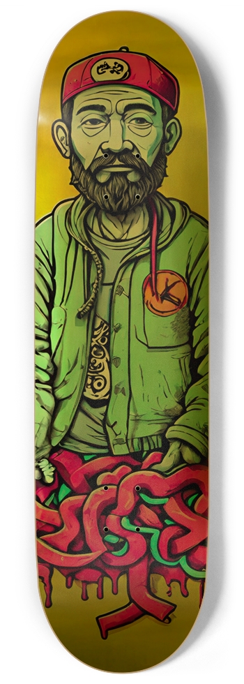 ADHD TAKU CHANG PUNK DECK 93 01 Gold Foil 9 Inch Skateboard