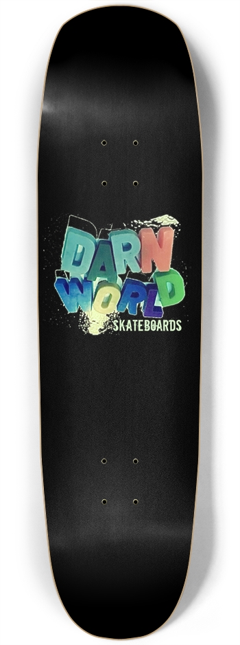 DW SKATEBOARDS Black 8.75” Glowgo Square Nose