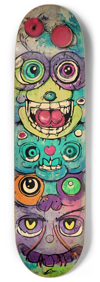 ADHD SCHIZO DECK 01 9 Inch Skateboard