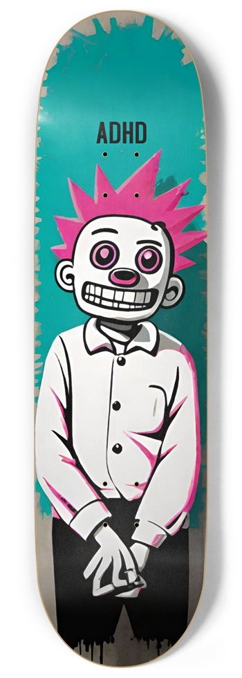 ADHD SCREAMING FREDDY PUNK DECK 01 9 Inch Skateboard