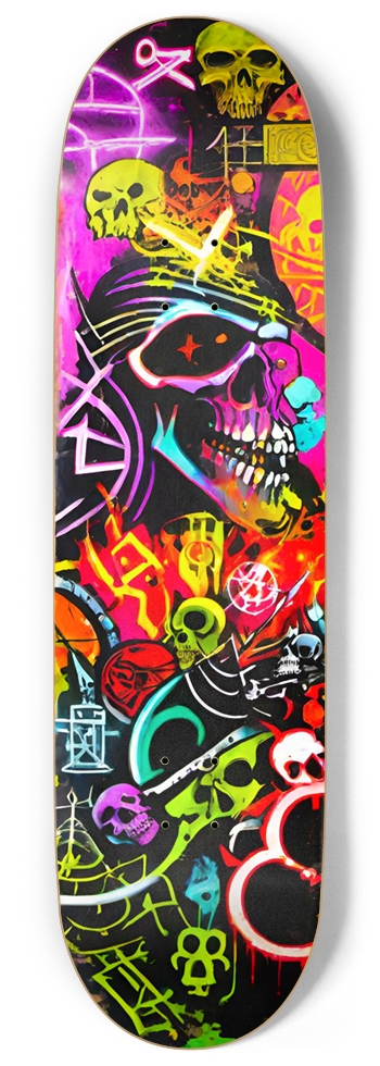 ADHD SKULLS DECK 01 9 Inch Skateboard