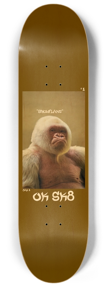 "Snowflake" Deck 8-1/4 Skateboard Deck