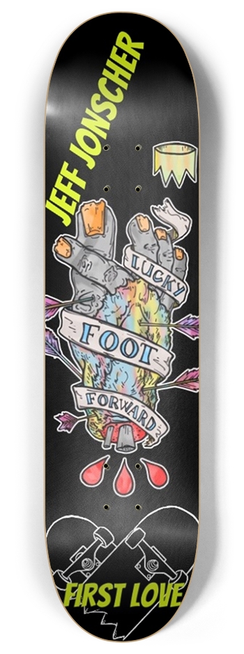 Jeff Jonscher Lucky 8.0 8 Inch Skateboard Deck