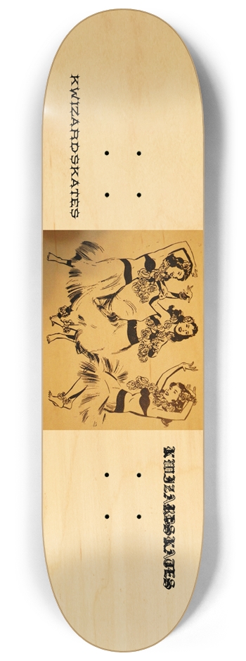 HULA GIRLS PRO 8-1/4 Skateboard Deck