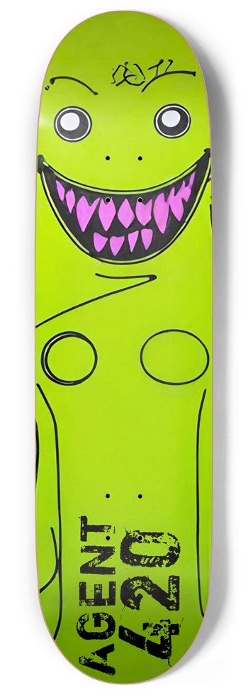 AGENT 420 Chunky Shorty Deck 01 9 Inch Skateboard