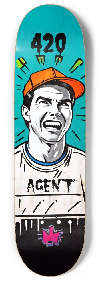 AGENT 420 HEY TOM CRUISER DECK 01 9 Inch Skateboard