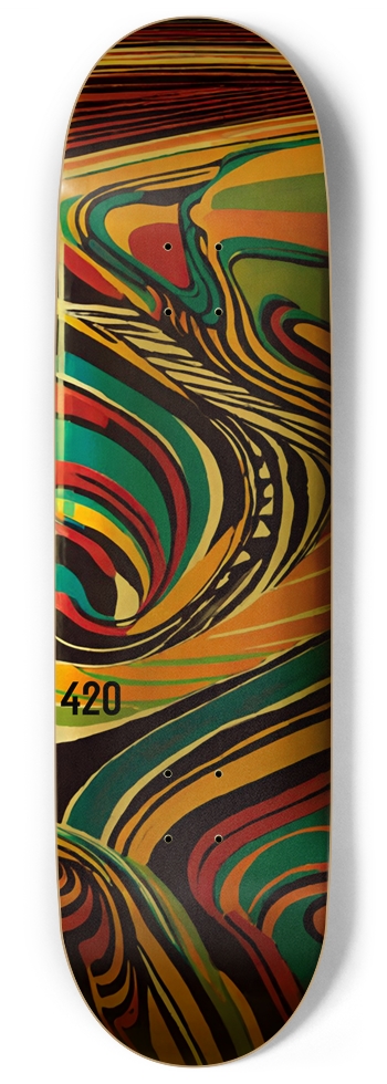 AGENT 420 ROLLER DECK 01 Gold Foil 9 Inch Skateboard