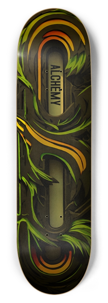 ALCHEMY CROATIA DECK 01 Gold Foil 8-3/4 Inch Skateboard