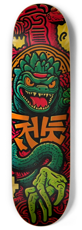 AGENT 420 ZILLA DECK 02 Gold Foil Special Edition 9 Inch Skateboard