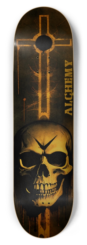 ALCHEMY GLORY HOLE DECK 01 GOLD FOIL 8-3/4 Inch Skateboard