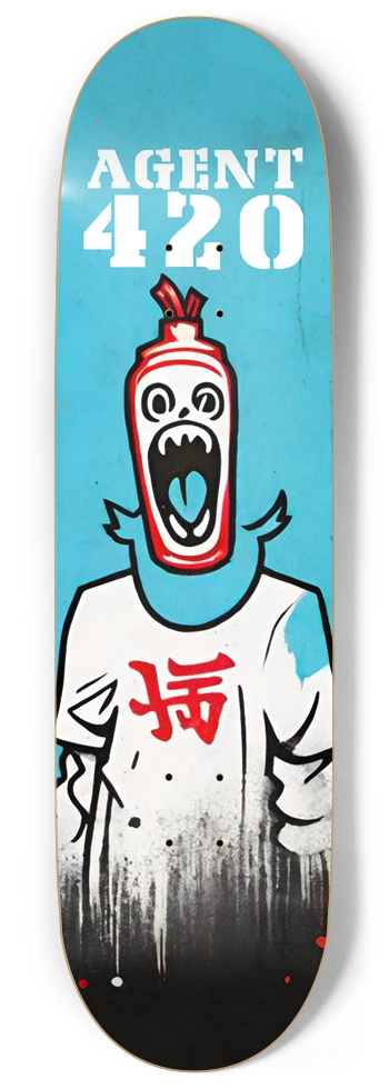 AGENT 420 Sriracha CHICKEN PUNK DECK 01 9 Inch Skateboard