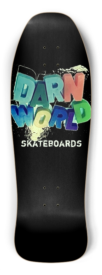 DARN WORLD SKATEBOARDS black 10” Shredder Shape