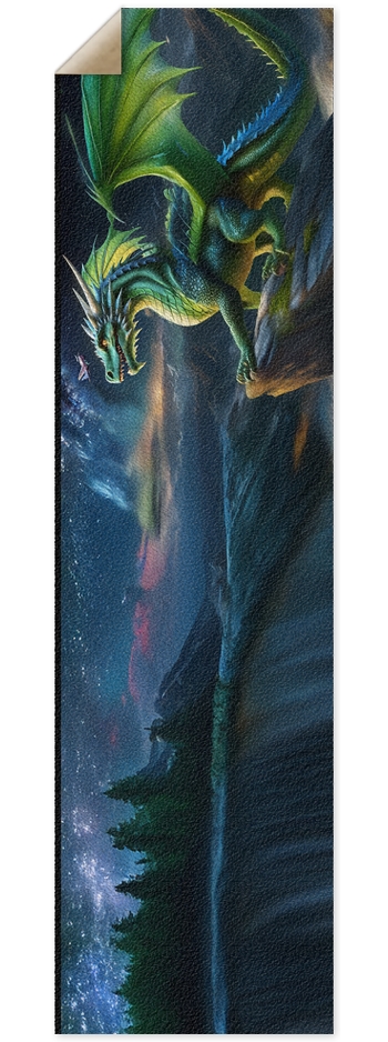 Dragon by waterfall 9 x 33 Inch Griptape