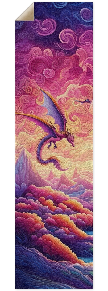 Dragon with Purple Custom Griptape 9 x 33 Inch Griptape