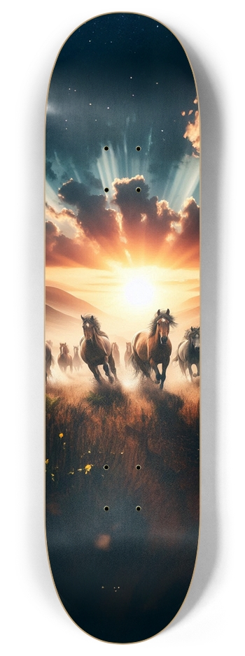 Wild horses Custom Skateboard 8 Inch Skateboard Deck