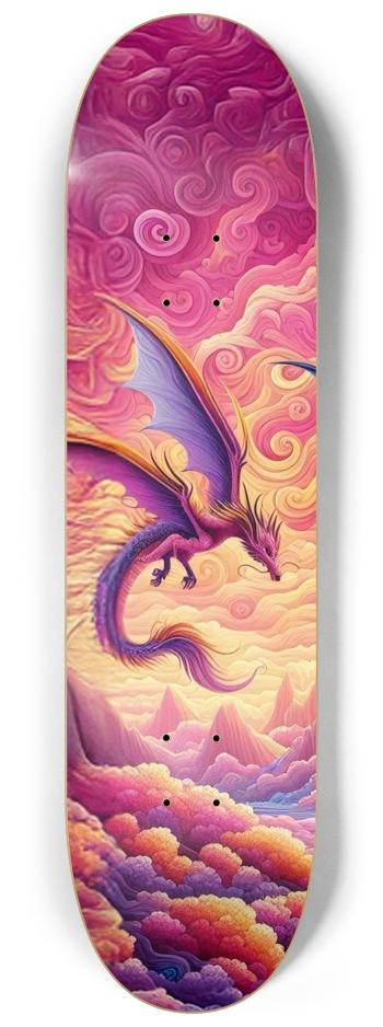 Dragon Sky Wall Art 3-Board #1 8-1/4 Skateboard Deck