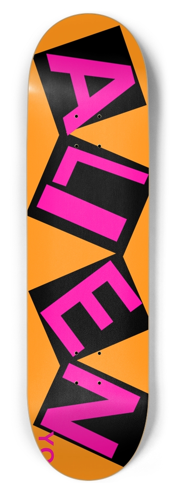 ALIEN YO! CURB CLASSIC LOGO DECK 04 8-3/4 Inch Skateboard