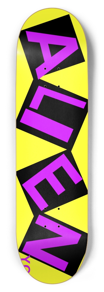 ALIEN YO! CURB CLASSIC LOGO DECK 03 8-3/4 Inch Skateboard