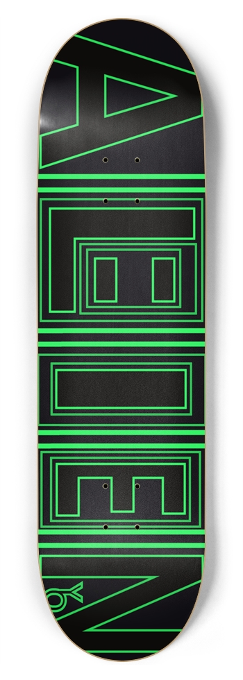 ALIEN YO CROSS-BACK DECK 01 NEON 8-3/4 Inch Skateboard