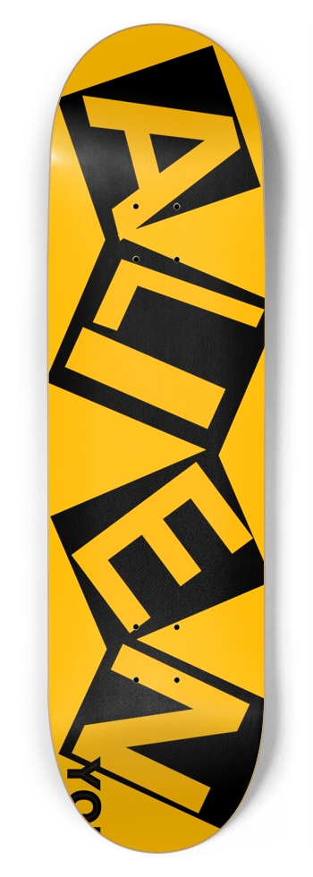 ALIEN YO! CURB CLASSIC ORANGE DECK 01 8-3/4 Inch Skateboard