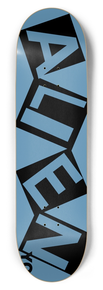 ALIEN YO! CURB CLASSIC PRUSSIAN BLUE DECK 01 8-3/4 Inch Skateboard
