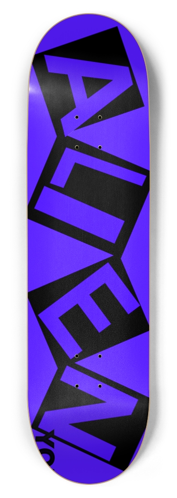 ALIEN YO! CURB CLASSIC BLUE DECK 01 8-3/4 Inch Skateboard