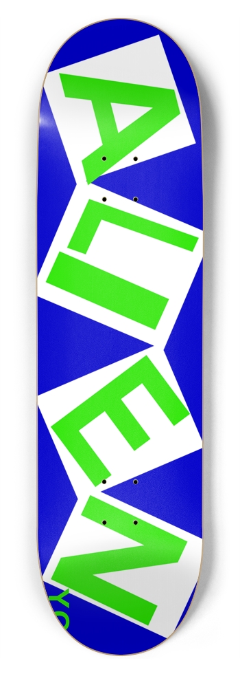 ALIEN YO! CURB CLASSIC LOGO DECK 02 8-3/4 Inch Skateboard