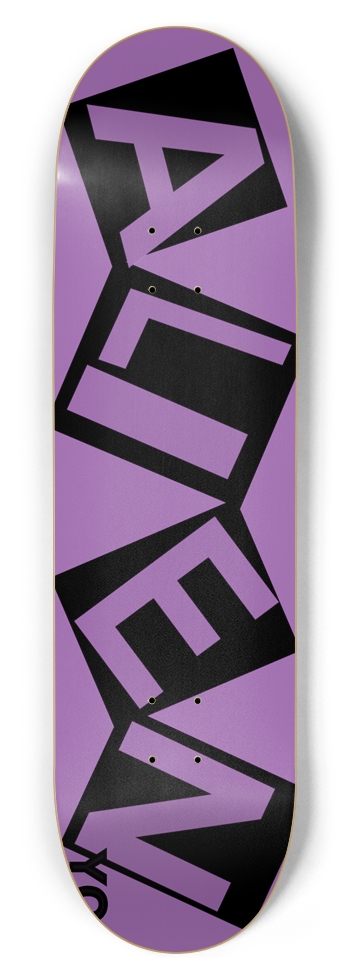ALIEN YO! CURB CLASSIC VIOLET DECK 01 8-3/4 Inch Skateboard