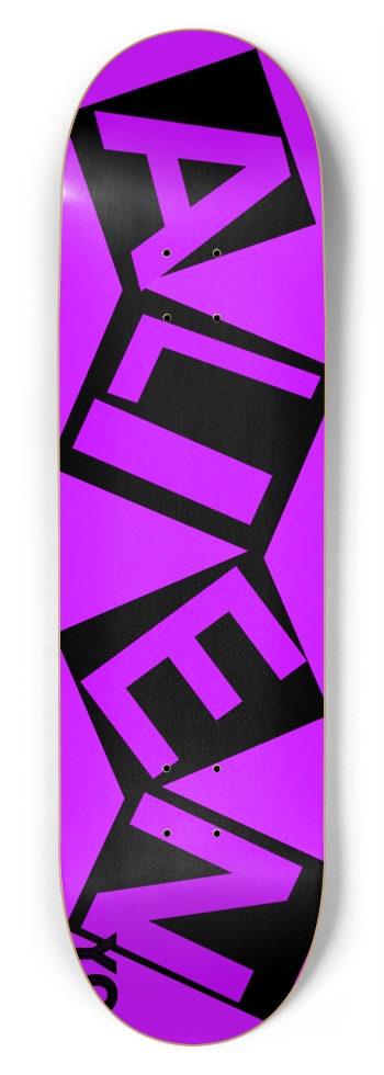 ALIEN YO! CURB CLASSIC PURPLE DECK 01 8-3/4 Inch Skateboard