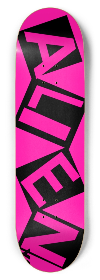 ALIEN YO! CURB CLASSIC PINK DECK 01 8-3/4 Inch Skateboard
