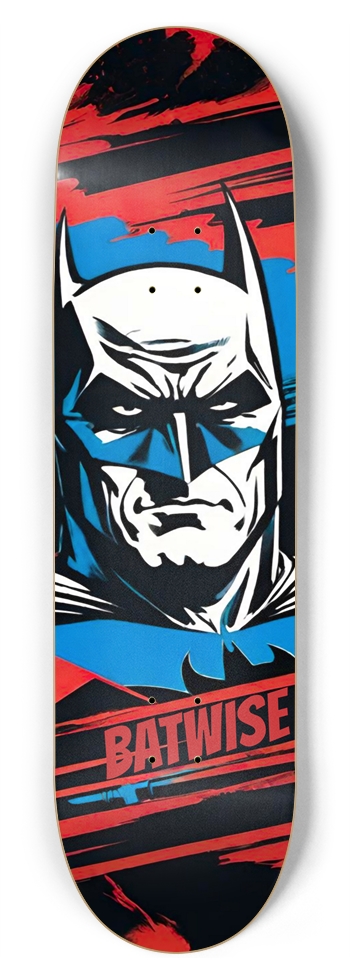 Batwise Bamboo Batman Propaganda 02 8-3/4 Inch Skateboard