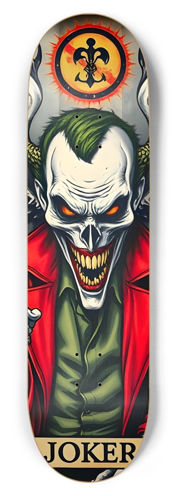BATWISE BAMBOO JOKER DEATH CARD DELUXE LIMITED 01 8-3/4 Inch Skateboard