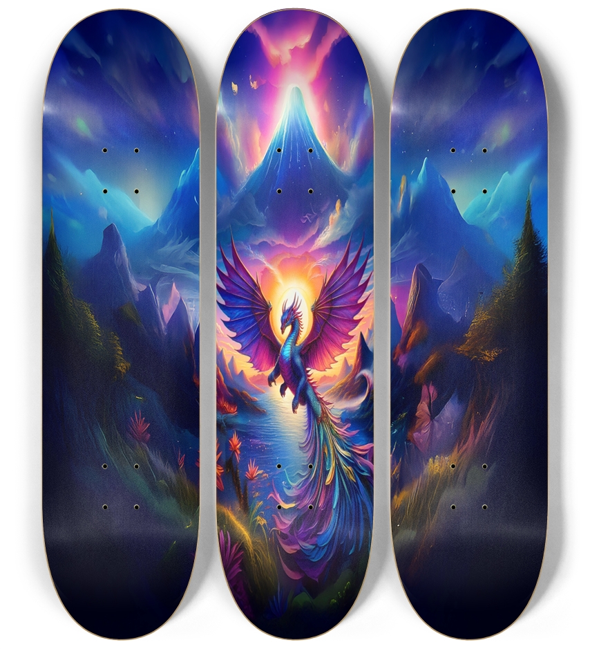 Colorful Dragon Series 3 Deck Wall Series