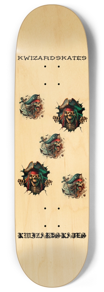 NEW SCHOOL SCREAMING PIRATE SKULLS 9 Inch Skateboard