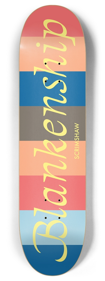 8 Blankenship TV Test Pattern 8 Inch Skateboard Deck