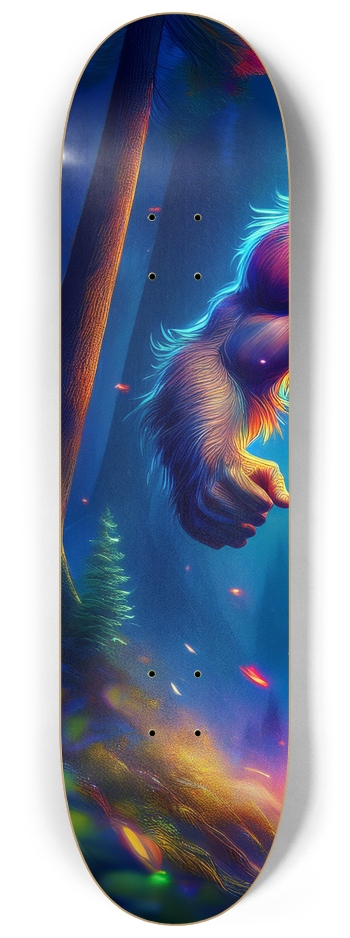 Sasquatch and wolf wall art #1 8-1/4 Skateboard Deck