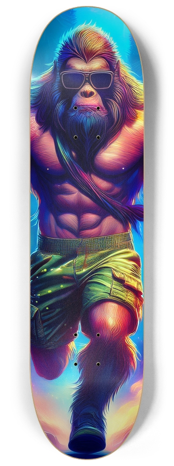 Sasquatch and wolf wall art #2 8-1/4 Skateboard Deck